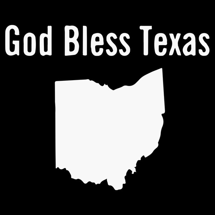 God Bless Texas Ohio Button