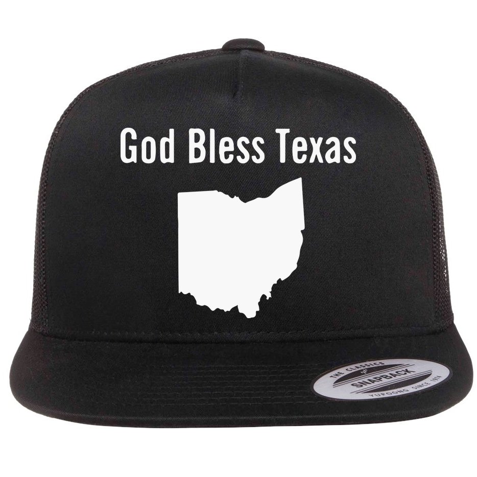 God Bless Texas Ohio Flat Bill Trucker Hat