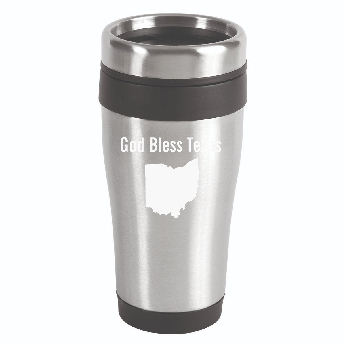 God Bless Texas Ohio 16oz Travel Tumbler