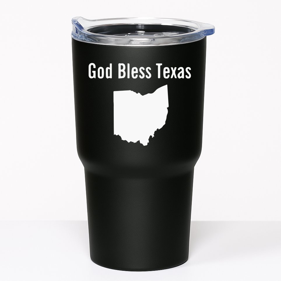 God Bless Texas Ohio Tumbler