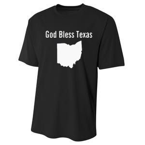 God Bless Texas Ohio Performance Sprint T-Shirt