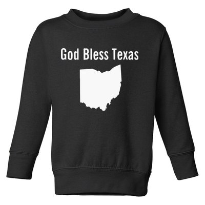 God Bless Texas Ohio Toddler Sweatshirt