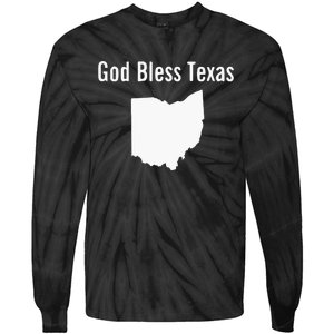 God Bless Texas Ohio Tie-Dye Long Sleeve Shirt