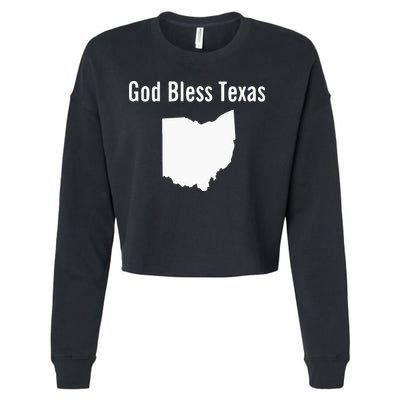 God Bless Texas Ohio Cropped Pullover Crew