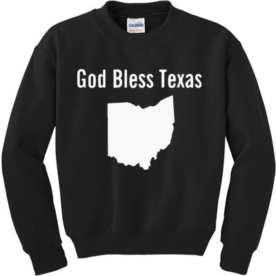 God Bless Texas Ohio Kids Sweatshirt