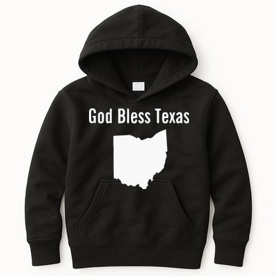 God Bless Texas Ohio Kids Hoodie