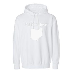 God Bless Texas Ohio Garment-Dyed Fleece Hoodie