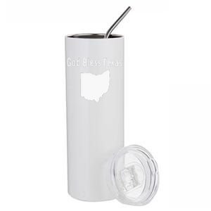 God Bless Texas Ohio Stainless Steel Tumbler