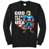 God Bless The Usa American Patriotic Eagle Superhero Sweatshirt