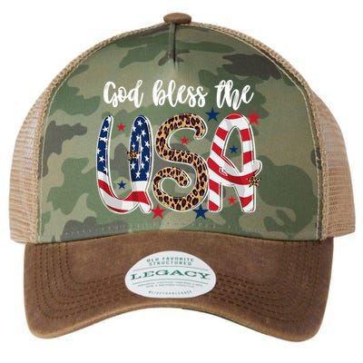 God Bless The USA American Flag Patriotic Legacy Tie Dye Trucker Hat