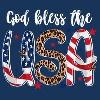 God Bless The USA American Flag Patriotic Cooling Performance Crew T-Shirt