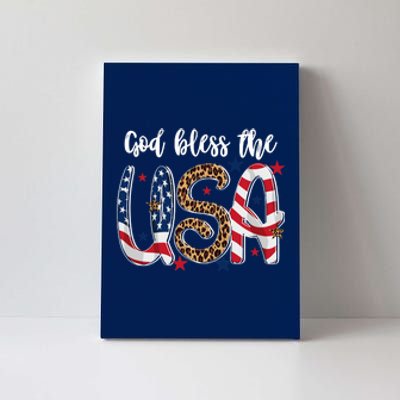 God Bless The USA American Flag Patriotic Canvas