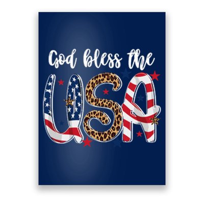 God Bless The USA American Flag Patriotic Poster