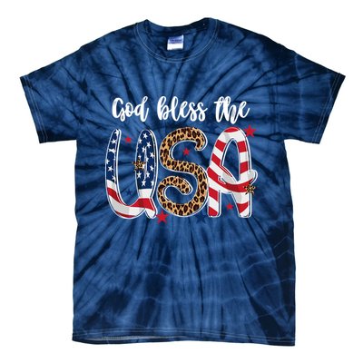 God Bless The USA American Flag Patriotic Tie-Dye T-Shirt