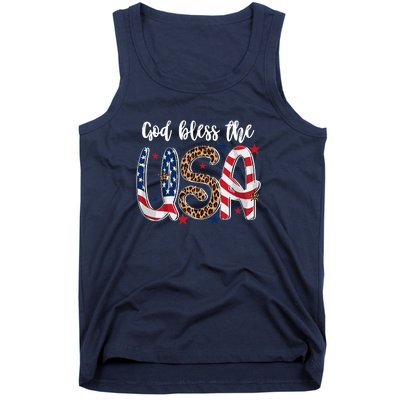 God Bless The USA American Flag Patriotic Tank Top