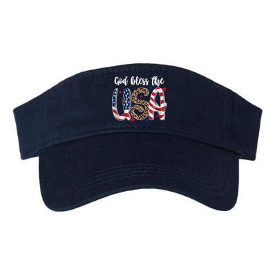 God Bless The USA American Flag Patriotic Visor