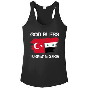 God Bless Turkey & Syria Flag Pray For Turkey Earthquake Ladies PosiCharge Competitor Racerback Tank