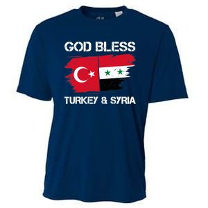 God Bless Turkey & Syria Flag Pray For Turkey Earthquake Cooling Performance Crew T-Shirt