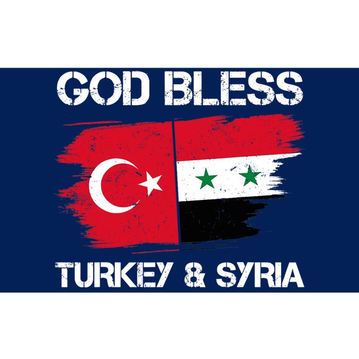 God Bless Turkey & Syria Flag Pray For Turkey Earthquake Bumper Sticker