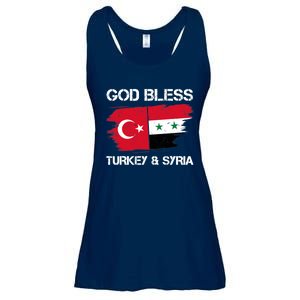 God Bless Turkey & Syria Flag Pray For Turkey Earthquake Ladies Essential Flowy Tank