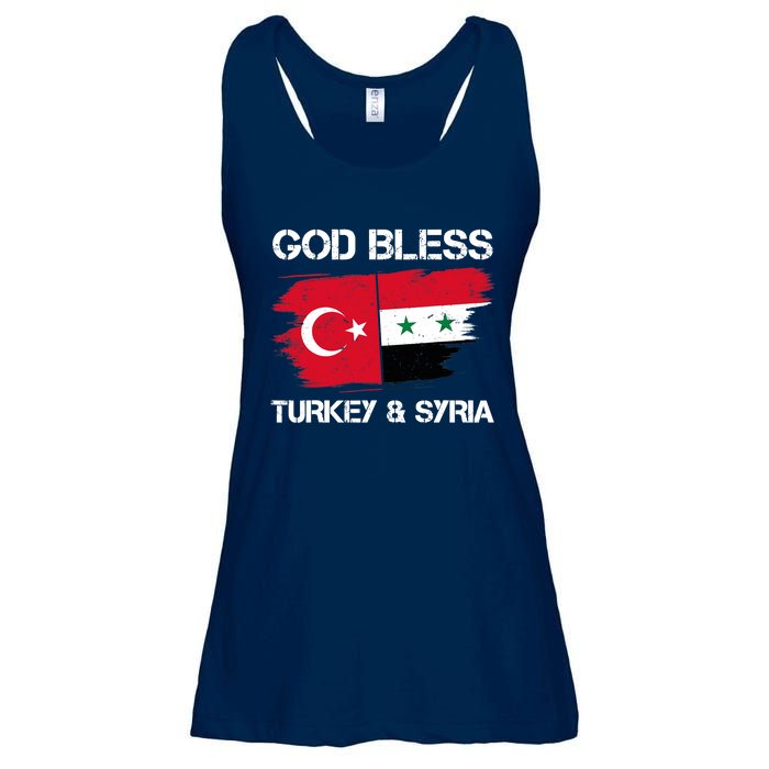 God Bless Turkey & Syria Flag Pray For Turkey Earthquake Ladies Essential Flowy Tank