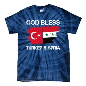 God Bless Turkey & Syria Flag Pray For Turkey Earthquake Tie-Dye T-Shirt