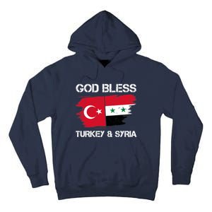 God Bless Turkey & Syria Flag Pray For Turkey Earthquake Tall Hoodie