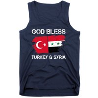 God Bless Turkey & Syria Flag Pray For Turkey Earthquake Tank Top