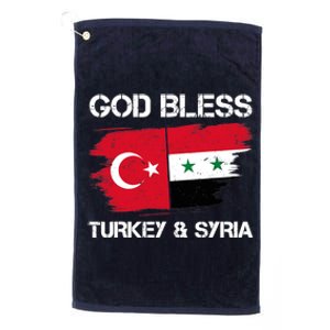 God Bless Turkey & Syria Flag Pray For Turkey Earthquake Platinum Collection Golf Towel