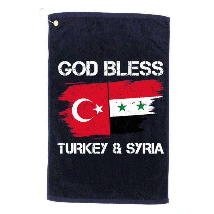 God Bless Turkey & Syria Flag Pray For Turkey Earthquake Platinum Collection Golf Towel