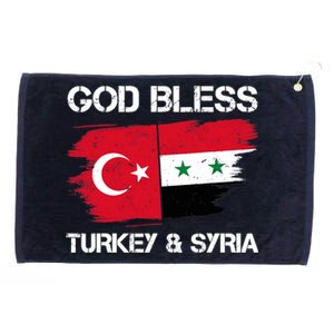 God Bless Turkey & Syria Flag Pray For Turkey Earthquake Grommeted Golf Towel