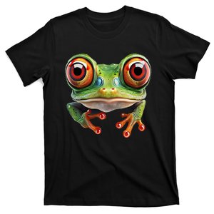 Green Body Tree Frog Red Eyed Tree Frog Rainforest Amphibian T-Shirt