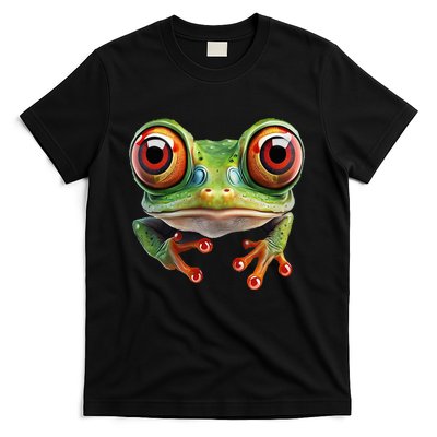 Green Body Tree Frog Red Eyed Tree Frog Rainforest Amphibian T-Shirt