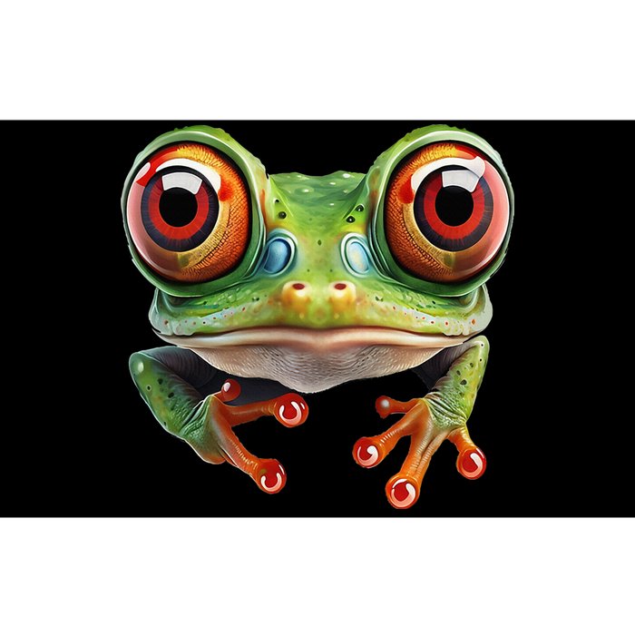 Green Body Tree Frog Red Eyed Tree Frog Rainforest Amphibian Bumper Sticker