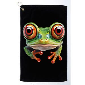 Green Body Tree Frog Red Eyed Tree Frog Rainforest Amphibian Platinum Collection Golf Towel