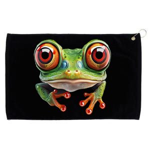 Green Body Tree Frog Red Eyed Tree Frog Rainforest Amphibian Grommeted Golf Towel