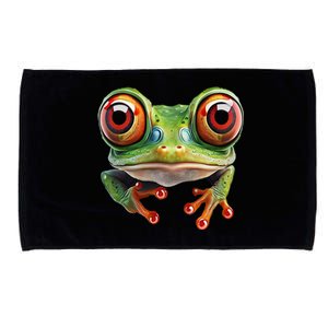 Green Body Tree Frog Red Eyed Tree Frog Rainforest Amphibian Microfiber Hand Towel