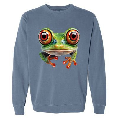 Green Body Tree Frog Red Eyed Tree Frog Rainforest Amphibian Garment-Dyed Sweatshirt