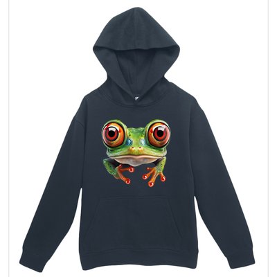 Green Body Tree Frog Red Eyed Tree Frog Rainforest Amphibian Urban Pullover Hoodie