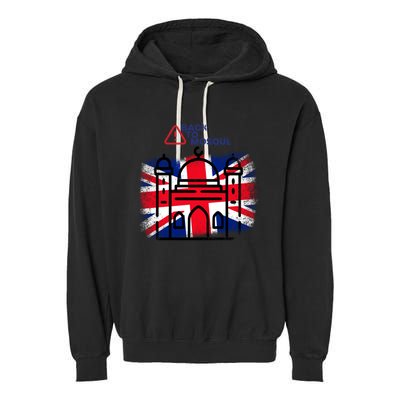 Grunge Back To Mosque London Uk British Garment-Dyed Fleece Hoodie