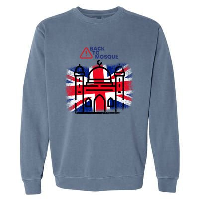 Grunge Back To Mosque London Uk British Garment-Dyed Sweatshirt