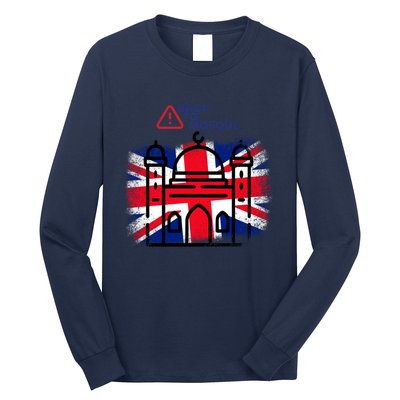 Grunge Back To Mosque London Uk British Long Sleeve Shirt