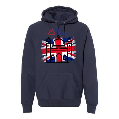 Grunge Back To Mosque London Uk British Premium Hoodie