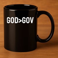 God Bigger Than Gov 11oz C Handle Ceramic Mug
