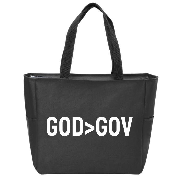 God Bigger Than Gov Zip Tote Bag