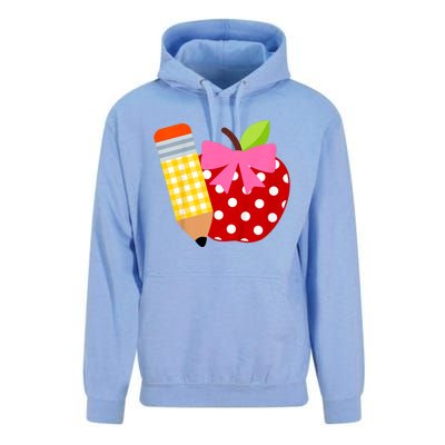 Girls Back To School Apple First Day Of Preschool Unisex Surf Hoodie