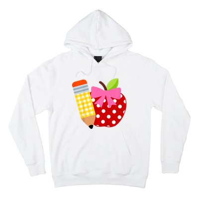 Girls Back To School Apple First Day Of Preschool Hoodie