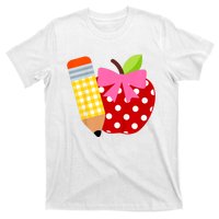 Girls Back To School Apple First Day Of Preschool T-Shirt