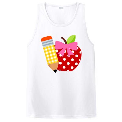 Girls Back To School Apple First Day Of Preschool PosiCharge Competitor Tank