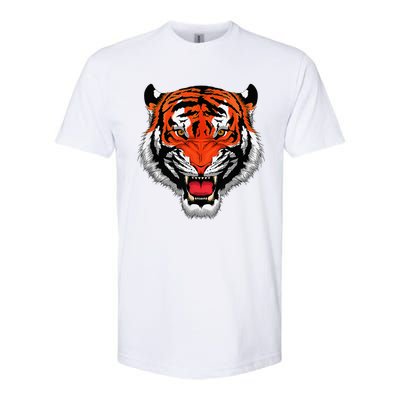 Growling Bengal Tiger Fearless Face Softstyle® CVC T-Shirt